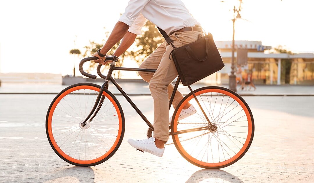 Person riding bicycle